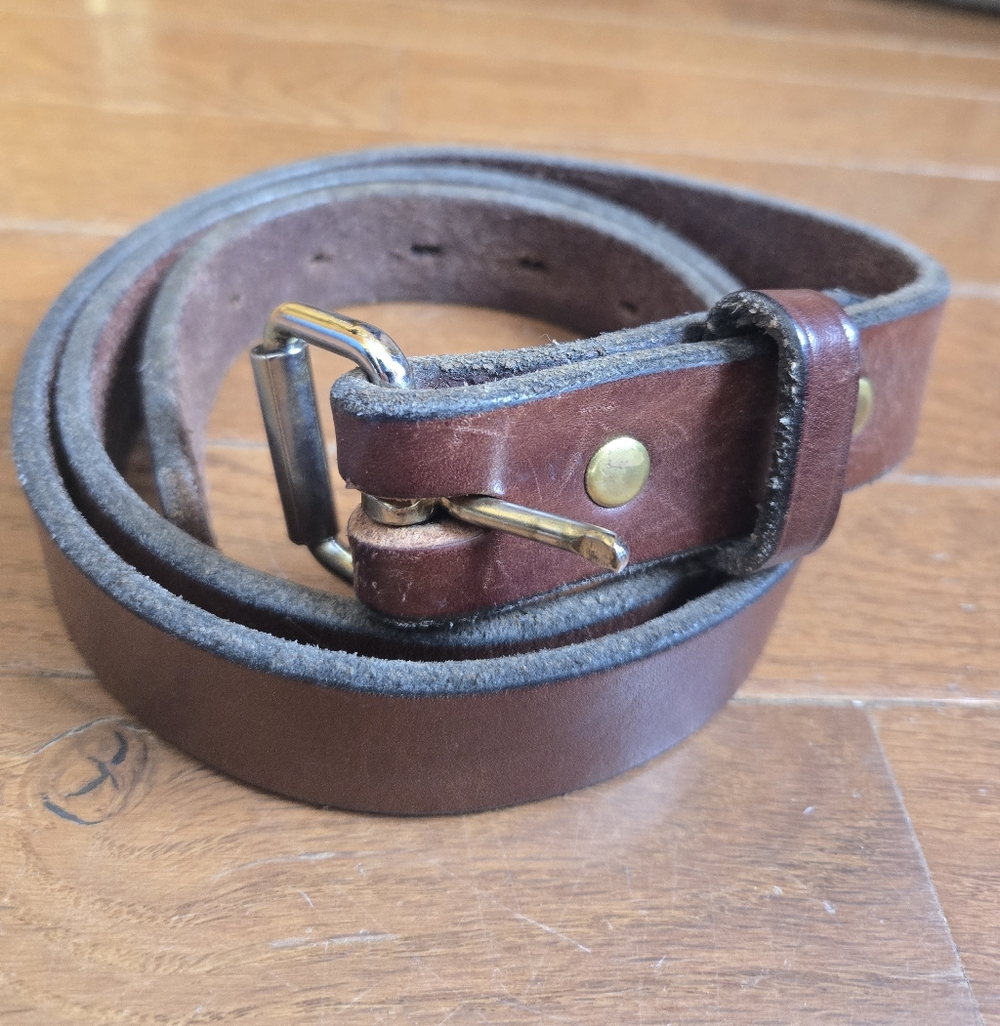 Amish Made Leather Belt Size 38